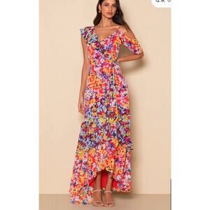 Lulus | Dresses | Nwot Lulus Thriving Poise Black 3d Floral Embroidered  Tiestrap Maxi Dress Large | Poshmark